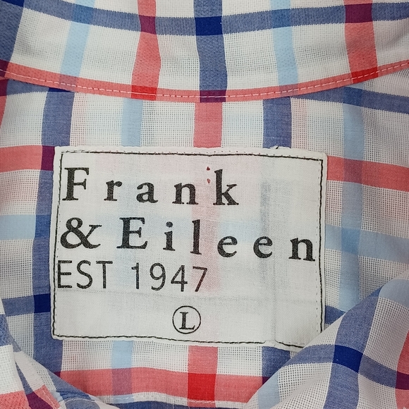 Frank And Eileen Paul Plaid Shirt Size L Men Cotton Long Sleeve Button - Picture 8 of 12